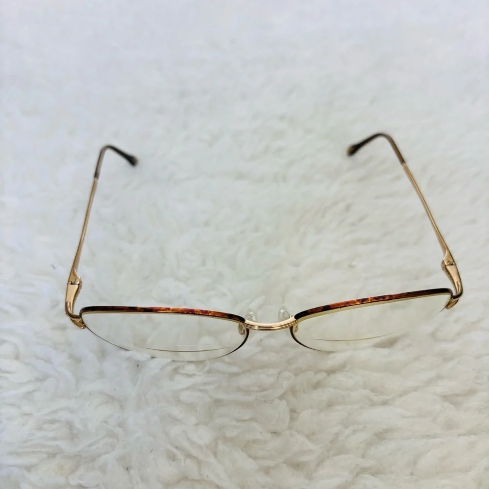 Safilo Emozioni Brown Tortoise/Gold Oval Glasses Frame Only